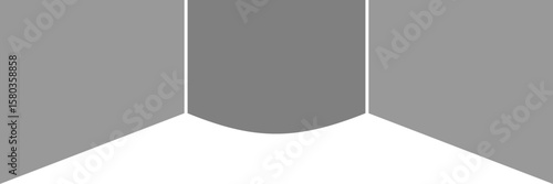 Template photo collage 3 pictures empty style, moodboard, album vector