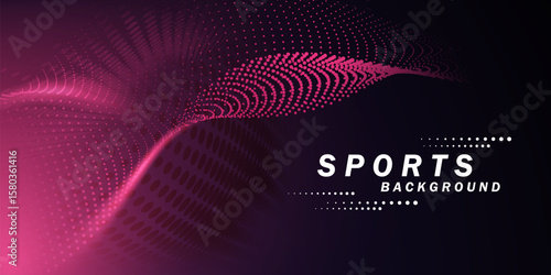Colorful abstract background with halftone effect. Sports banner. Brush illustration. Elements for design.