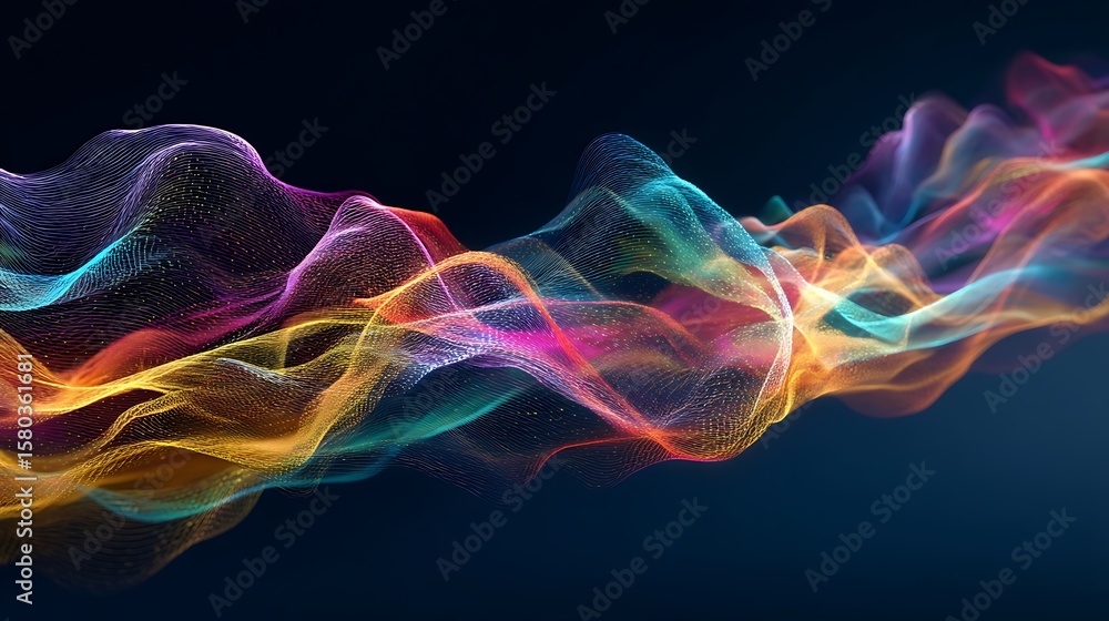 Obraz premium Abstract Wavy Lines Colorful Background