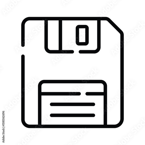 Get a glimpse of this floppy outline style icon