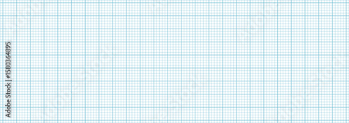 Millimeter graph paper grid. Technical pattern for school, engineering line scale measurement. Lined blank for education. Vector blue plotting graph grid paper background.