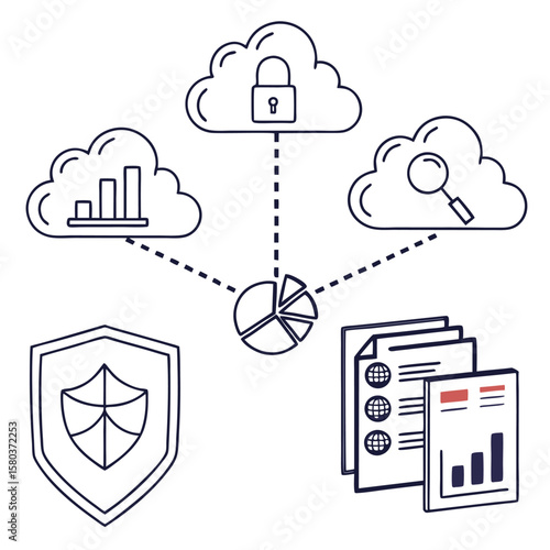 Cloud data management system graphic