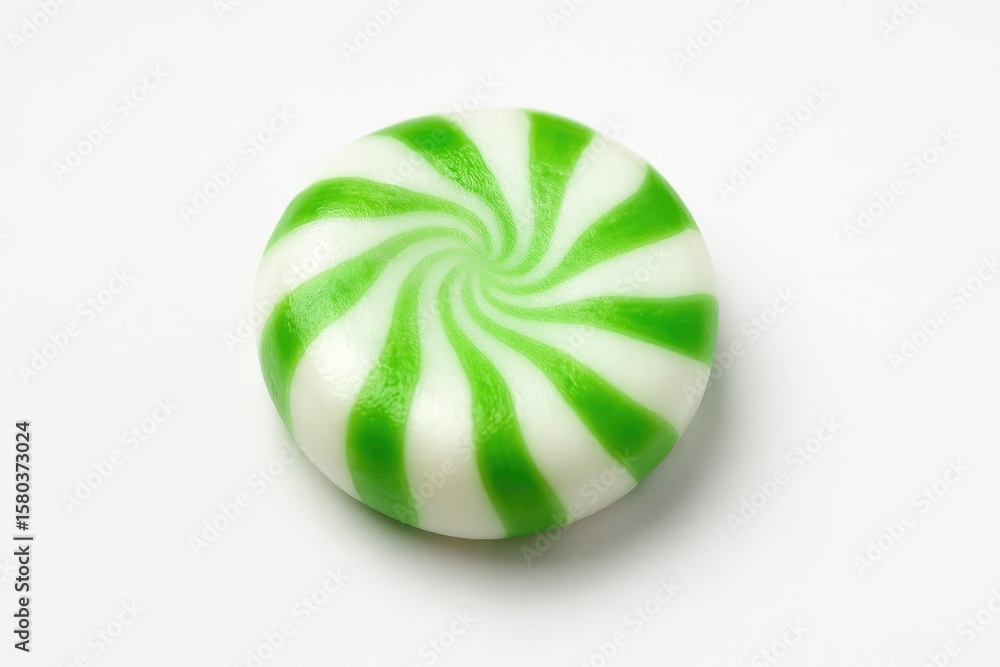 Obraz premium White background featuring mint candies