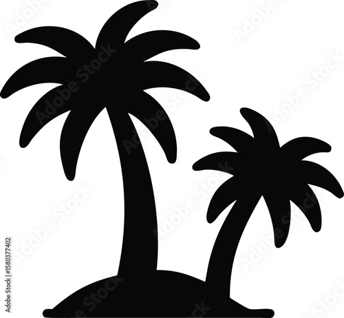  coconut trees with white background