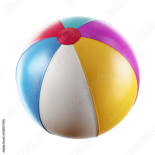 Colorful beach ball for summer fun activities.