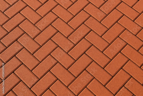 Red brick patterned paving design