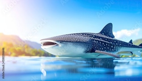 Wallpaper Mural Whale shark in crystal-clear water Torontodigital.ca
