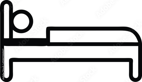  medical bed with white background 
