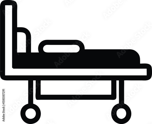  medical bed with white background 