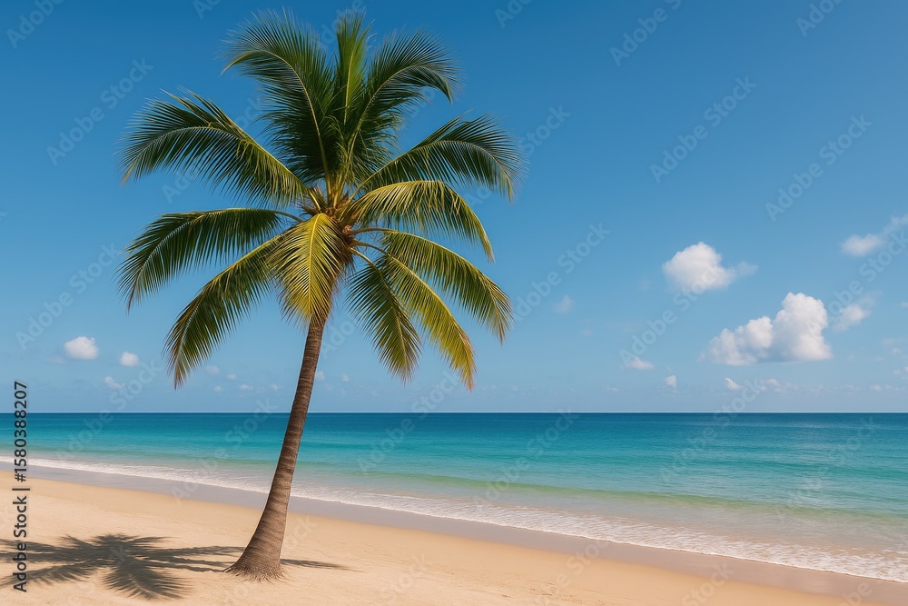 Tropical Palm Tree Scene at Waterside Venue Tropical Palm Tree Scene at Waterside Venue