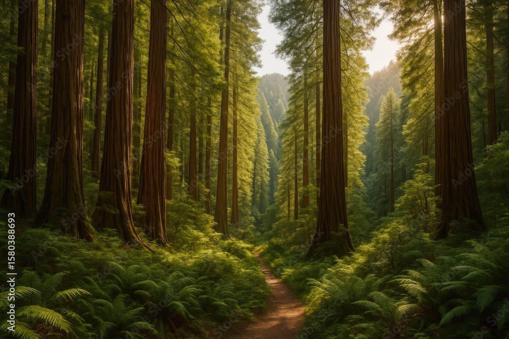 Fototapeta premium Ancient Coast Redwoods thrive in the Muir Woods National Monument