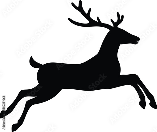  running deer with white background