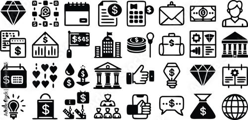 Set of vector church icons for web business and media design