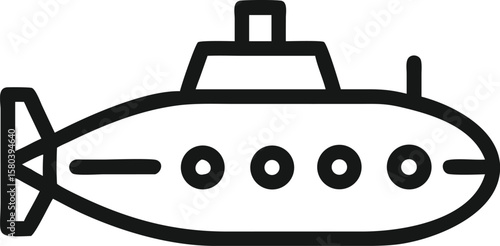  submarine  with white background