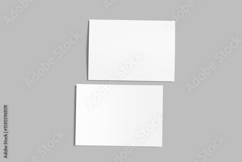 a4 flyer landscape blank mockup