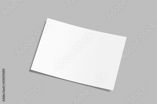 a4 flyer landscape blank mockup