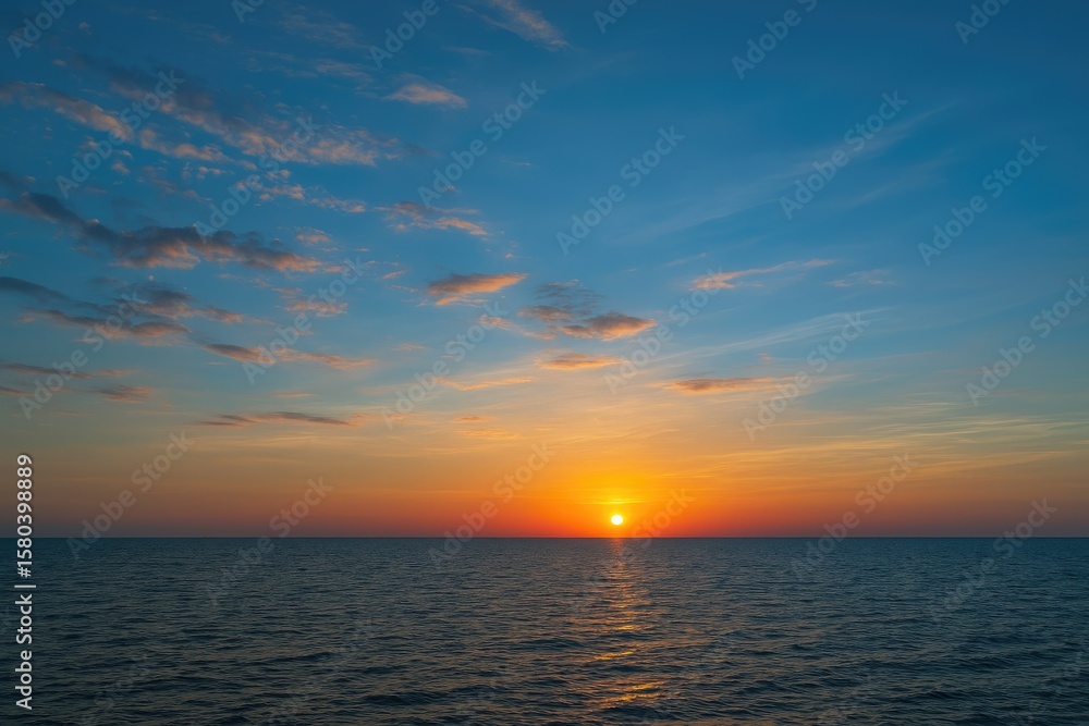 Obraz premium Evening Glow Over the Coastal Waters