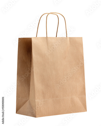 Eco-friendly brown paper shopping bag