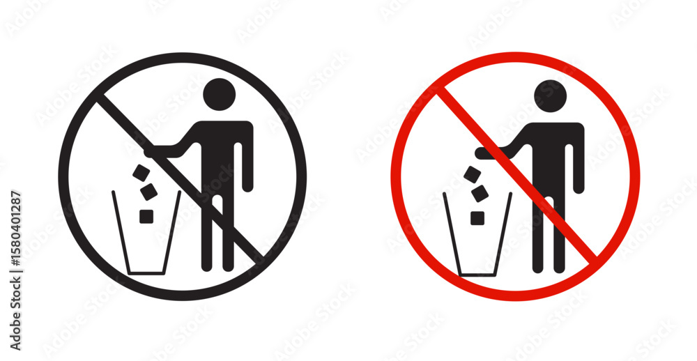 no garbage sign no garbage sign