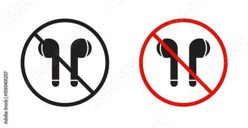 no earbuds sign