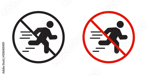 no running sign