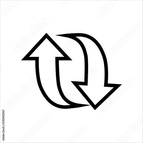 Up and down arrows representing fluctuation, comparison, change, or economic variation.