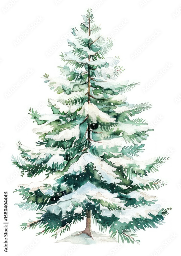 Fototapeta premium Christmas Tree christmas tree illustration.
