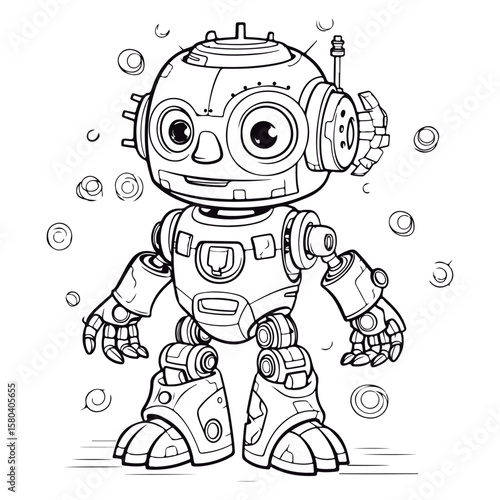 Cute cartoon Robot illustration