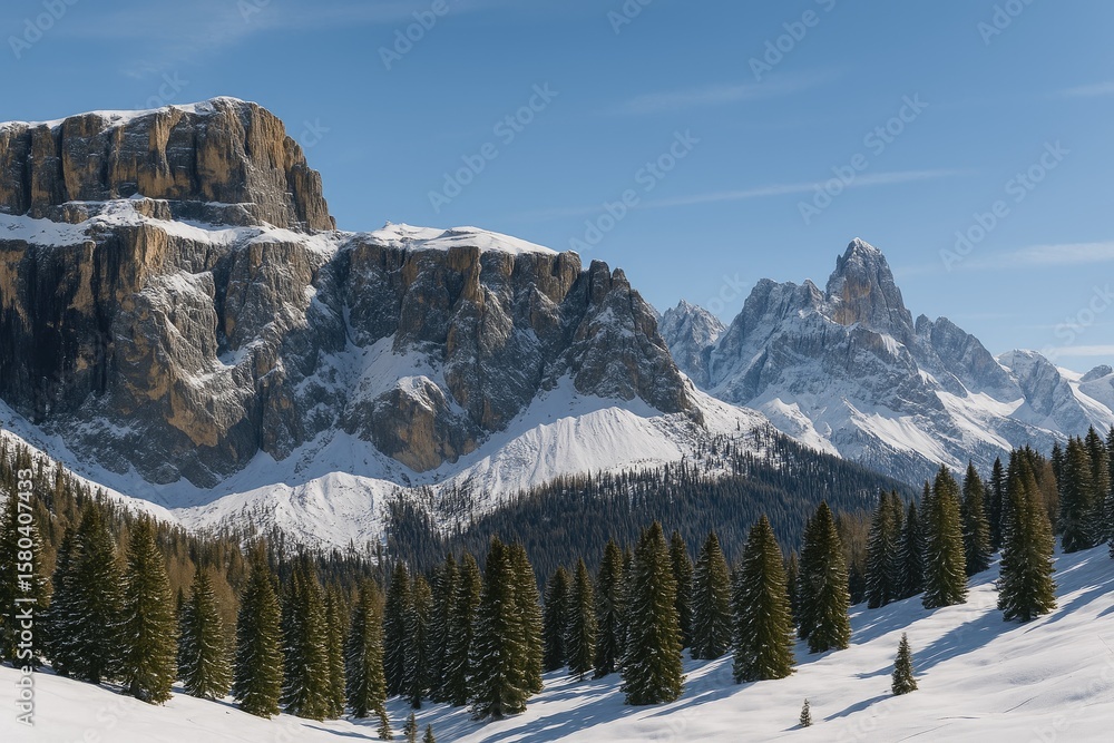 Fototapeta premium Scenic panorama of mountain ranges