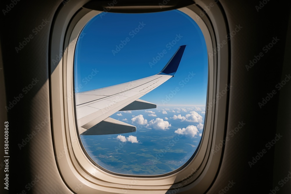 Fototapeta premium Scenic perspectives from aircraft windows