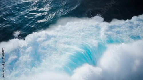 Wallpaper Mural Aerial Descent of Colossal Wave Crest in Sunlight Torontodigital.ca