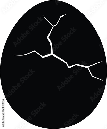 minimalist cracked egg vector for logos and product labels