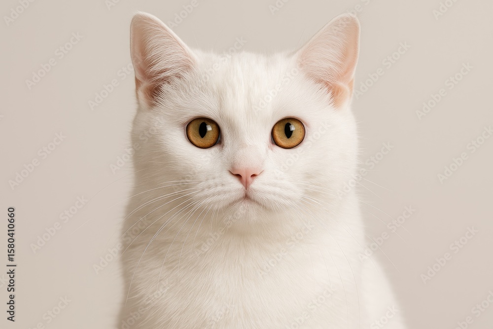 Fototapeta premium A snapshot capturing a feline's portrait