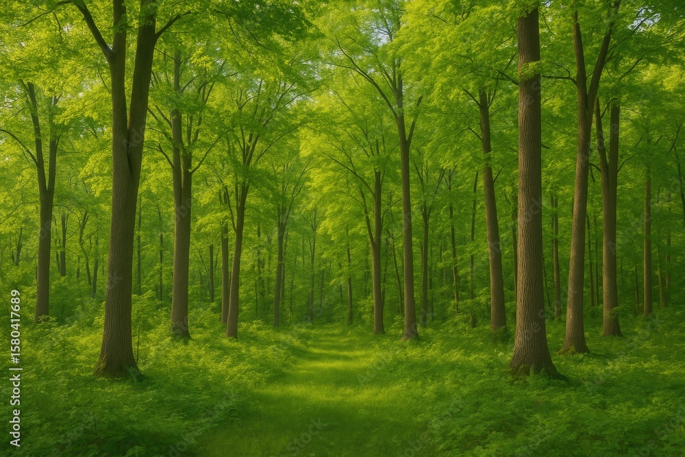 Naklejka premium Forests and Foliage of the Midwestern Region