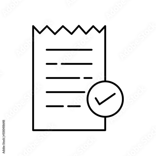 Bill Pay Online Payment Expenses Line Icon