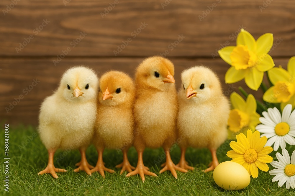 Fototapeta premium Adorable Chick Portraits