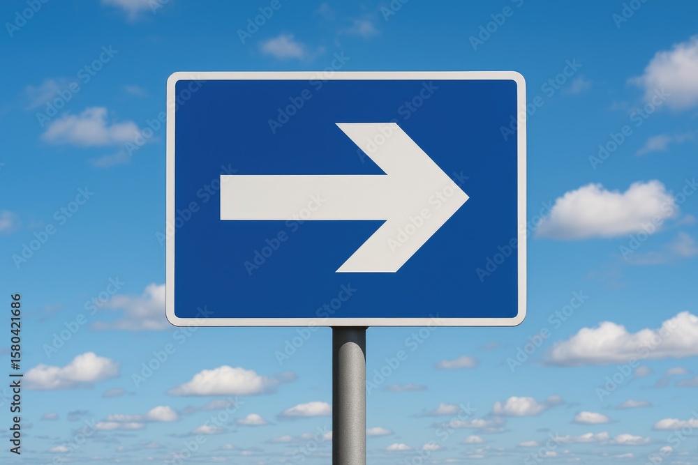 Roadside signs under a clear blue sky Roadside signs under a clear blue sky