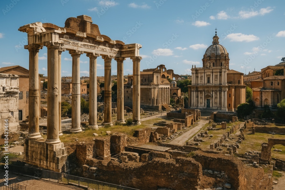 Fototapeta premium Ancient Roman Ruins Exploration