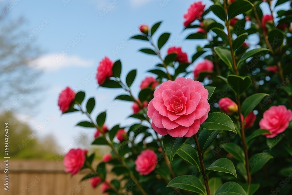 Soft pink camellia flower close-up Soft pink camellia flower close-up
