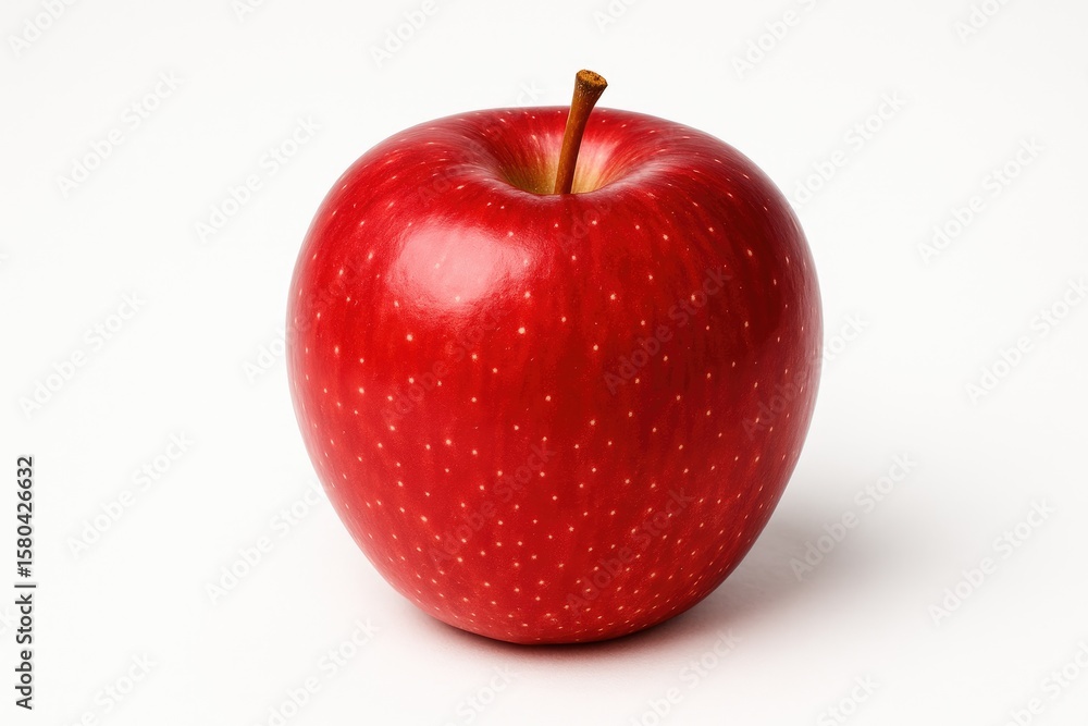 Single red apple on a plain background Single red apple on a plain background