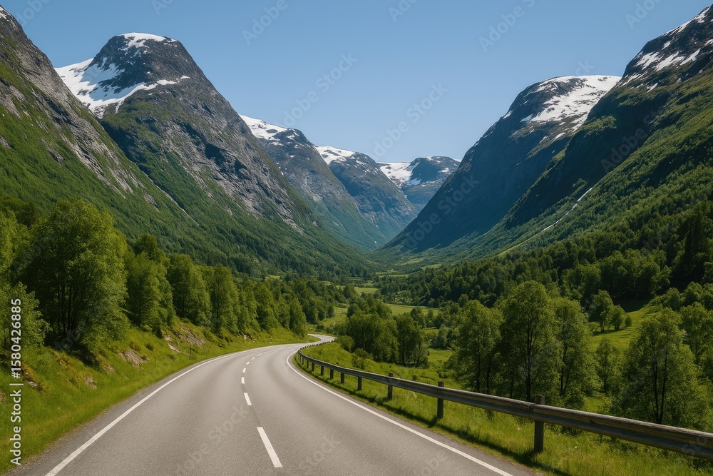 Fototapeta premium Journey toward the Geranger Valley