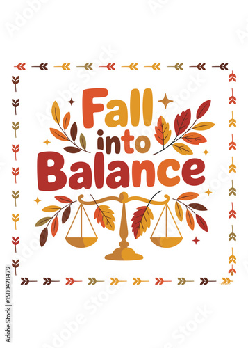 Autumnal Equinox Typography T-Shirt Design Quote