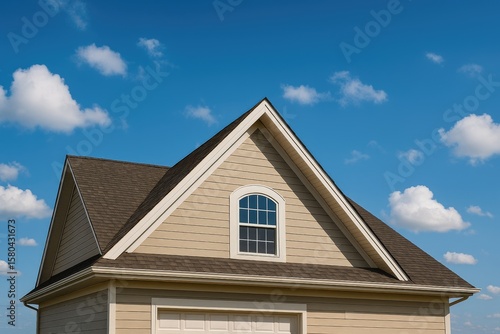 Wallpaper Mural House with a Roof Under a Clear Blue Sky Torontodigital.ca
