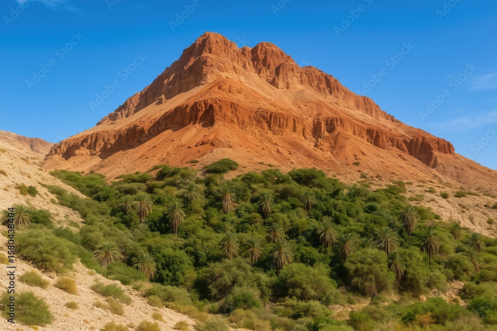 Crimson Hill in a Desert Nature Reserve Crimson Hill in a Desert Nature Reserve