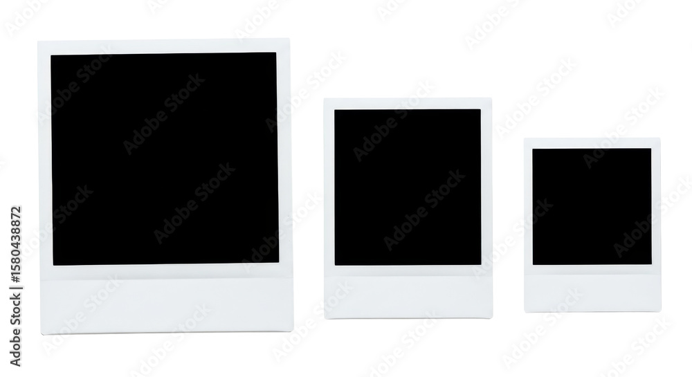 Three blank photo frames template mockup for memories isolated PNG with Transparent Background Three blank photo frames template mockup for memories isolated PNG with Transparent Background
