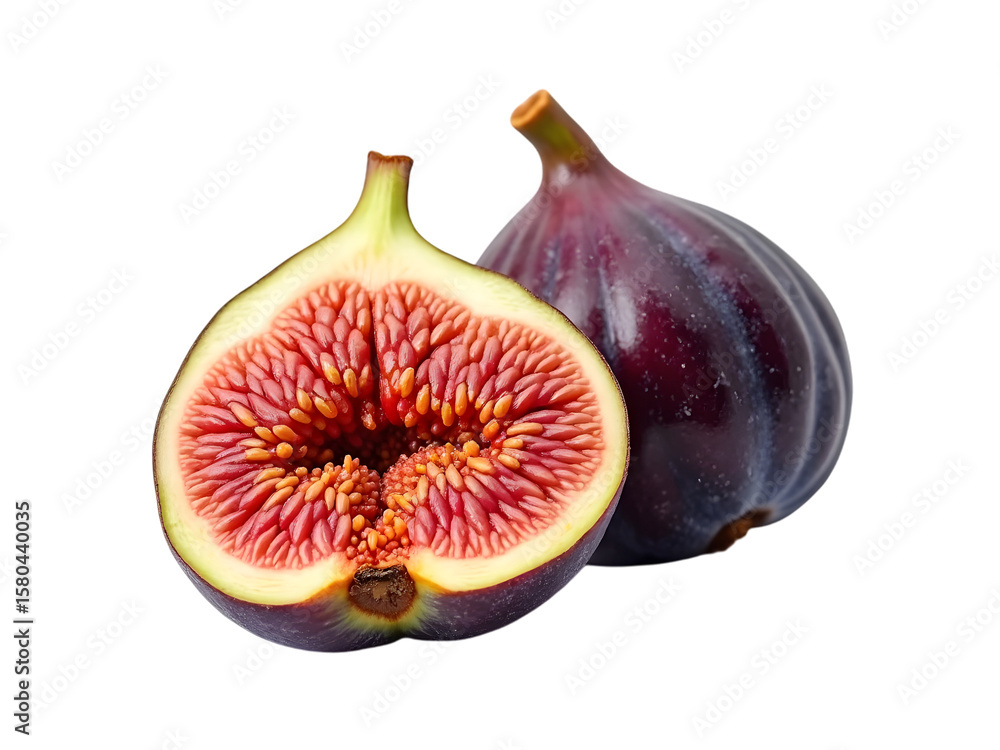 Fresh Figs with Sliced Fruit (PNG) Fresh Figs with Sliced Fruit (PNG)