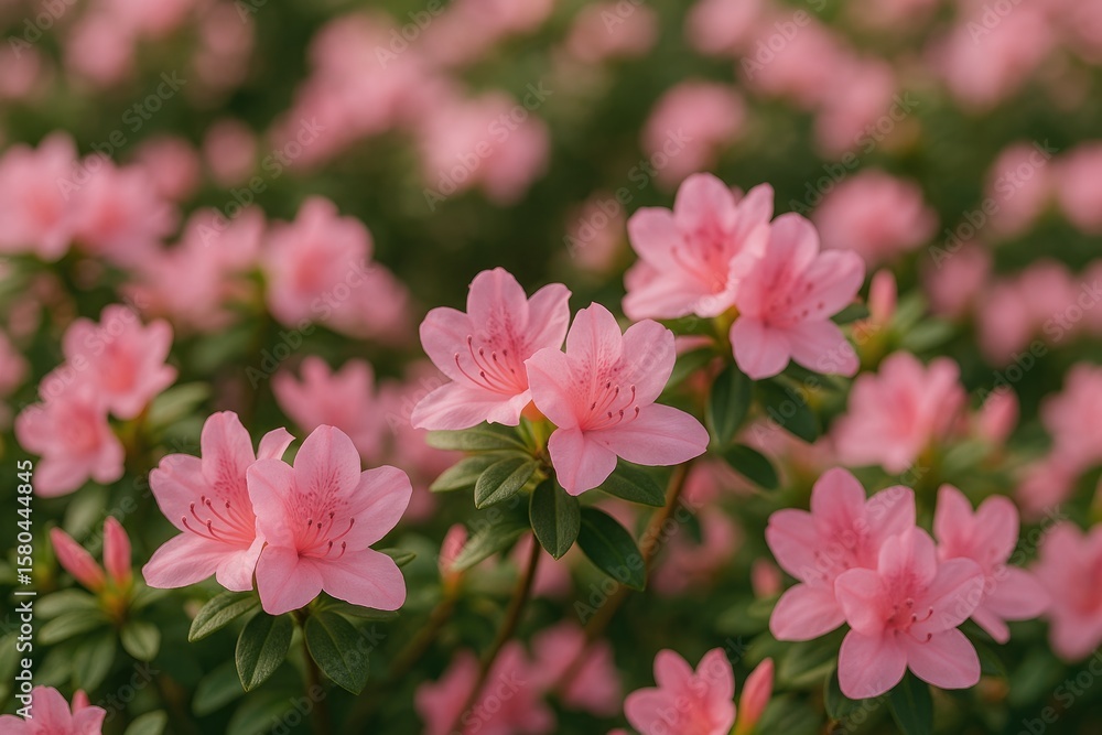 Beautiful pink blossoms blooming in a lush garden Beautiful pink blossoms blooming in a lush garden