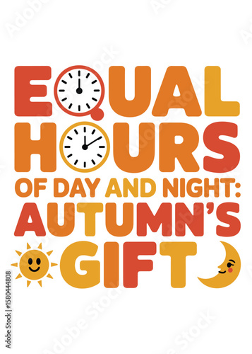 Autumnal Equinox Typography Quote T-Shirt Design
