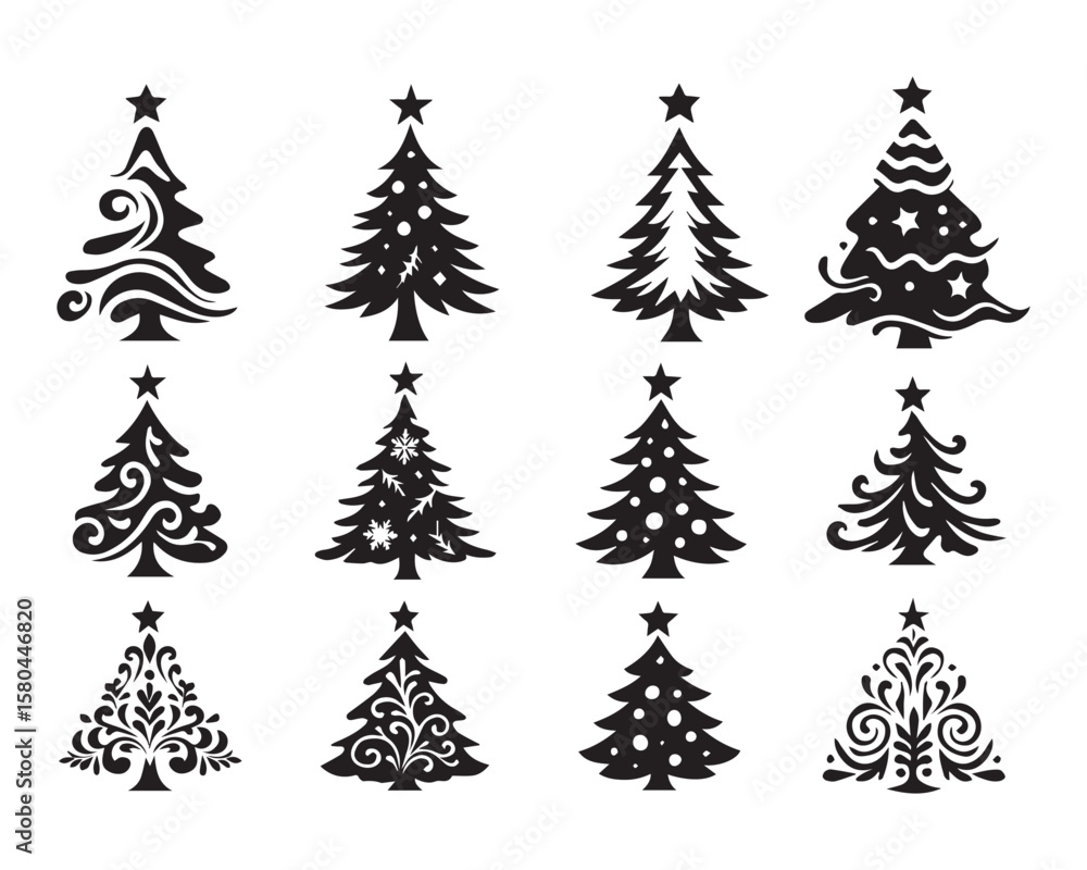 Obraz premium Christmas Tree SVG