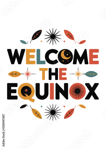 Autumnal Equinox Typography Quote T-Shirt Design